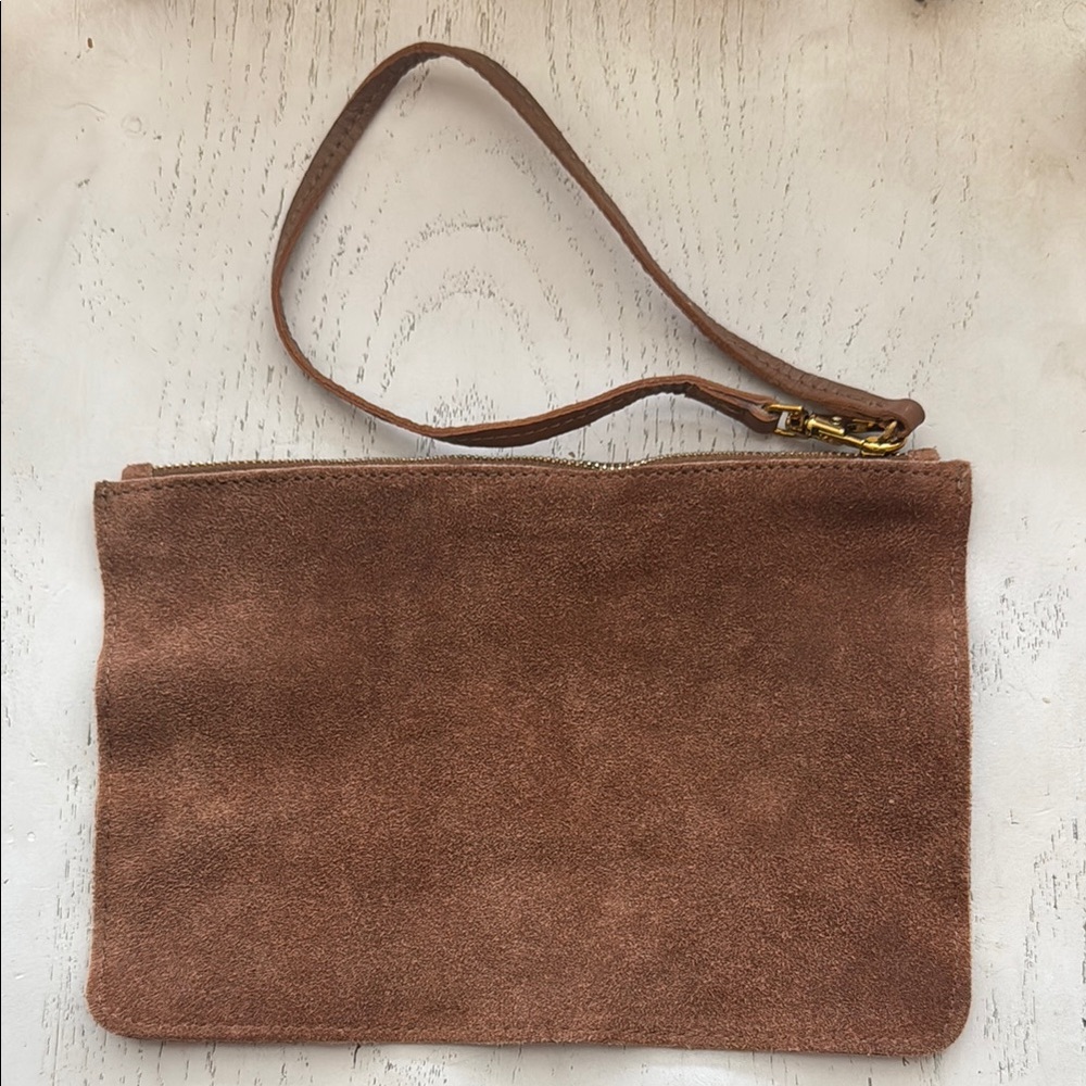 Haute Hippie Brown Suede Wristlet